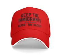 KWQDOZF Casquette de Baseball antiraciste « Gardez Les Immigrants, expulsez Les racistes » pour Hommes et Femmes