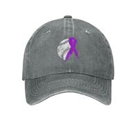 KWQDOZF Casquette de Baseball avec Ruban de Sensibilisation à la maladie d'Alzheimer, Chapeau de Cowboy, Chapeau de Voyage de camionn