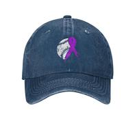 KWQDOZF Casquette de Baseball avec Ruban de Sensibilisation à la maladie d'Alzheimer, Chapeau de Cowboy, Chapeau de Voyage de camionn