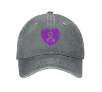 KWQDOZF Casquette de Baseball avec Ruban Violet pour la Sensibilisation à la maladie d'Alzheimer, Chapeau de Cowboy, Chapeau de voyag