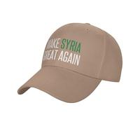 KWQDOZF Casquette de Baseball Classique Ajustable pour Adulte « Make Syria Great Again »