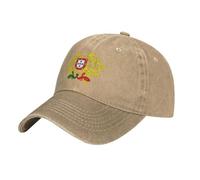 KWQDOZF Casquette de Baseball Noire à Motif Armoiries du Portugal, Unisexe, Ajustable, Style « Dad Hat », modèle « Blason of The Port