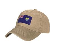 KWQDOZF Casquette de Baseball Noire Ajustable avec Drapeau de Sainte-Hélène pour Hommes et Femmes, Style « Dad Hat », modèle « Dad ha