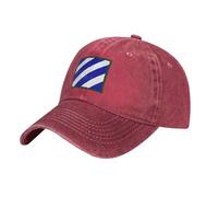 KWQDOZF Casquette de Baseball Noire Ajustable, Motif SSI de la 3e Division d'infanterie de l'armée américaine, pour Hommes et Femmes.