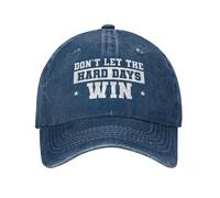 KWQDOZF Casquette de Baseball Noire « Ne Laissez Pas Les Jours Difficiles Vous Gagner » - Casquette de Papa Humoristique, Ajustable,