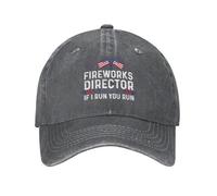 KWQDOZF Casquette de Baseball pour Homme, Chapeau de Directeur de Feux d'artifice, If I Run You Run