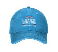 KWQDOZF Casquette de Baseball pour Homme, Chapeau de Directeur de Feux d'artifice, If I Run You Run