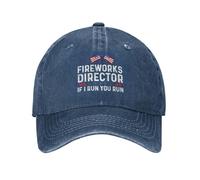 KWQDOZF Casquette de Baseball pour Homme, Chapeau de Directeur de Feux d'artifice, If I Run You Run
