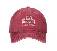 KWQDOZF Casquette de Baseball pour Homme, Chapeau de Directeur de Feux d'artifice, If I Run You Run