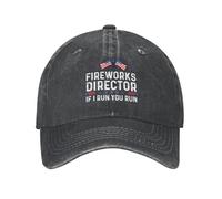 KWQDOZF Casquette de Baseball pour Homme, Chapeau de Directeur de Feux d'artifice, If I Run You Run
