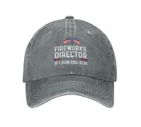 KWQDOZF Casquette de Baseball pour Homme, Chapeau de Directeur de Feux d'artifice, If I Run You Run