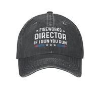 KWQDOZF Casquette de Baseball pour Homme, Directeur de Feux d'artifice, If I Run You Run