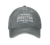 KWQDOZF Casquette de Baseball pour Homme, Directeur de Feux d'artifice, If I Run You Run