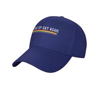 KWQDOZF Casquette de Baseball réglable LGBT Woke Up Gay Again pour Hommes et Femmes, Chapeau de Papa Classique à Profil Bas, Noir