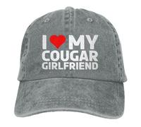 KWQDOZF Casquette de Baseball rétro Ajustable « J'aime ma Copine Cougar »