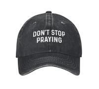 KWQDOZF Casquette de Baseball Tendance pour Femme « Don't Stop Praying »
