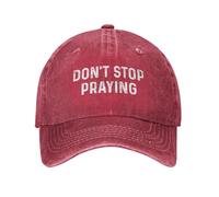 KWQDOZF Casquette de Baseball Tendance pour Femme « Don't Stop Praying »