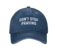 KWQDOZF Casquette de Baseball Tendance pour Femme « Don't Stop Praying »