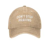 KWQDOZF Casquette de Baseball Tendance pour Femme « Don't Stop Praying »