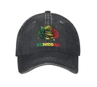 KWQDOZF Casquette de Baseball Vintage délavée avec Drapeau sénégalais pour Homme et Femme, Classique, Ajustable, en Coton, Unisexe
