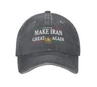 KWQDOZF Casquette de Camionneur « Make Iran Great Again » pour Homme et Femme, Noire, R17
