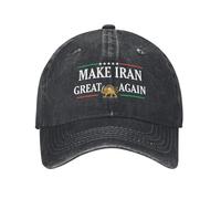 KWQDOZF Casquette de Camionneur « Make Iran Great Again » pour Homme et Femme, Noire, R17