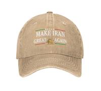 KWQDOZF Casquette de Camionneur « Make Iran Great Again » pour Homme et Femme, Noire, R17