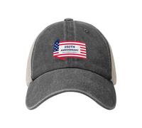 KWQDOZF Casquette de Camionneur Unisexe délavée avec Drapeaux américains du 250e Anniversaire, Casquette de Baseball réglable en Mail