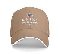 KWQDOZF Casquette de Golf commémorant Le 250e Anniversaire de la démocratie américaine, avec Boucle Magique réglable, Style camionneu