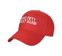 KWQDOZF Casquette de Papa Basse et Ajustable « Make Fifty Great Again »