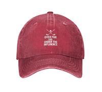 KWQDOZF Casquette Over par and Under The Influence pour Hommes, Casquettes de Papa Humoristiques, Cadeaux Amusants pour Femmes