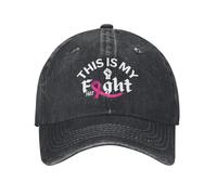 KWQDOZF Casquette « This-is-My-Fight » pour Hommes et Femmes, avec Rubans de Sensibilisation au Cancer.