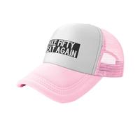 KWQDOZF Casquette Trucker Vintage Ajustable en Maille « Make Fifty Great Again »
