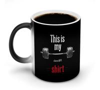 KWQDOZF Ceci est mon t-shirt Deadlift, tasse à café amusante, tasse à thé à couleur changeante pour hommes et femmes, anniversaire