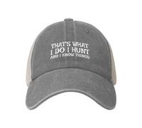 KWQDOZF C'est ce Que Je Fais : Je Chasse et Je Sais des Choses. Casquette de Camionneur pour Femmes, Casquettes de Papa, Cadeaux amus