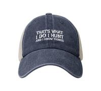 KWQDOZF C'est ce Que Je Fais : Je Chasse et Je Sais des Choses. Casquette de Camionneur pour Femmes, Casquettes de Papa, Cadeaux amus