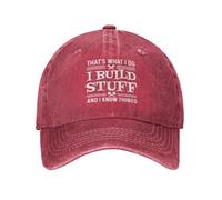 KWQDOZF C'est ce Que Je Fais : Je construis des Trucs et Je Sais des Choses. Casquette de Baseball pour Femmes. Casquette Cool.
