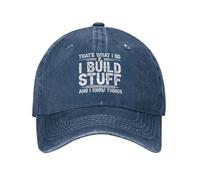 KWQDOZF C'est ce Que Je Fais, Je construis des Trucs et Je Sais des Choses. Casquette de Baseball pour Femme.