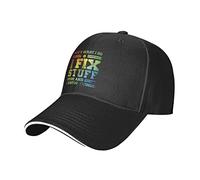 KWQDOZF C'est ce Que Je Fais, Je répare des Trucs et Je Sais des Choses, Chapeau de Baseball réglable, Chapeau de Papa Vintage pour Hommes et Femmes, Noir