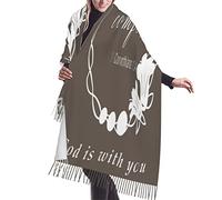 KWQDOZF Châle en pashmina avec verset biblique « Dieu est mon consolateur », cadeau de prière et de réconfort, foulard chrétien