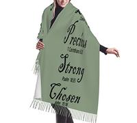 KWQDOZF Châle inspirant, cadeau chrétien de guérison pour femmes, Dieu dit que vous êtes religieuse, foulard en pashmina avec verset biblique