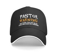 KWQDOZF Chapeau « Pasteur Avertissement Tout ce Que Vous Dites » pour Hommes, Casquette de Papa