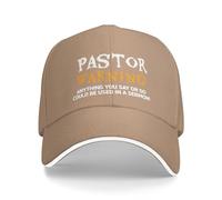 KWQDOZF Chapeau « Pasteur Avertissement Tout ce Que Vous Dites » pour Hommes, Casquette de Papa