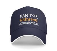 KWQDOZF Chapeau « Pasteur Avertissement Tout ce Que Vous Dites » pour Hommes, Casquette de Papa