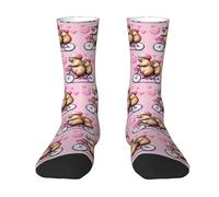 KWQDOZF Chaussettes « Au revoir 2024 » et « Bonjour 2025 », chaussettes tube moyennes, chaussettes fantaisie décontractées pour femmes et hommes, cadeaux