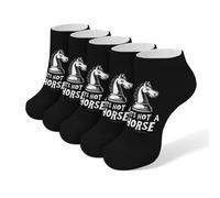 KWQDOZF Chaussettes basses unisexe Chess ItsA Horse, lot de 5, invisibles, pour le sport et la course à pied.