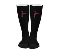 KWQDOZF Chaussettes hautes extra longues pour fille danseuse de pole dance, au-dessus du mollet, chaudes, épaisses, longues, bottes, jambières