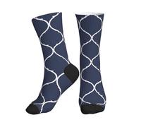 KWQDOZF Chaussettes mi-mollet à motifs circulaires pour femmes et hommes, style ethnique abstrait, respirantes et offrant un soutien de la voûte plantaire, idéales pour la course et la randonnée.