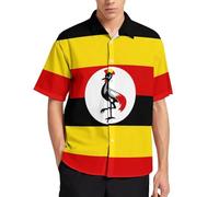 KWQDOZF Chemise hawaïenne décontractée à Manches Courtes et Boutons pour Homme, Motif Drapeau du Royaume de Suède