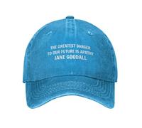 KWQDOZF Citation de Jane Goodall : « Le Plus Grand Danger pour Notre Avenir est l’apathie » Casquette de Camionneur/Cowboy